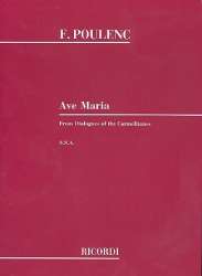 Ave Maria : for female chorus and piano -Francis Poulenc