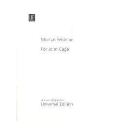 For John Cage -Morton Feldman
