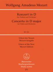 Konzert D-dur KV211 : -Wolfgang Amadeus Mozart
