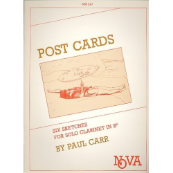 Post Cards für Solo Klarinette -Paul Carr