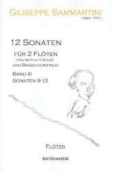 12 Sonaten Bd.3 (Nrs.9-12) : für 2 Flöten und Bc -Giuseppe Sammartini