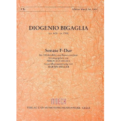 Sonate F-Dur : für Altblockflöte und Bc -Diogenio Bigaglia