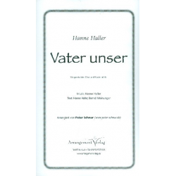 Vater unser für gem Chor a cappella (Klavier ad lib) Chorpartitur -Hanne Haller