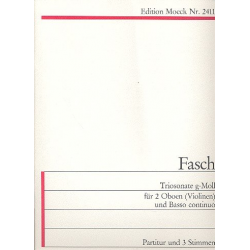 Triosonate g-Moll : für 2 Oboen -Johann Friedrich Fasch