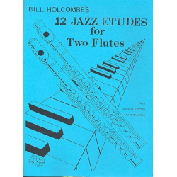 12 Jazz Etudes (+CD) for 2 flutes -Bill Holcombe