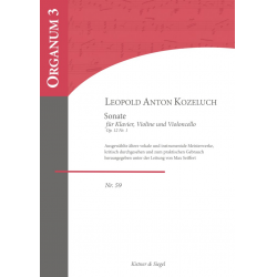 Sonate B-Dur op.12,1 für Violine, Violoncello und Klavier (Stimmen) -Leopold Anton Kozeluch / Arr.Hans Albrecht