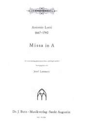 Missa A-Dur : für gem Chor und -Antonio Lotti