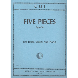 5 Pieces op.56 : for flute, violin -Cesar Cui