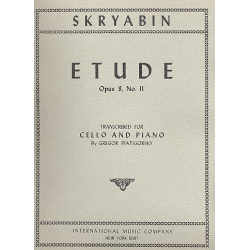 Etude op.8 no.11 : for cello and -Alexander Skrjabin / Scriabin