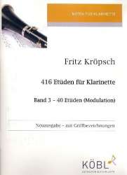 40 Modulations-Etüden mit Griffbezeichnungen : -Fritz Kröpsch