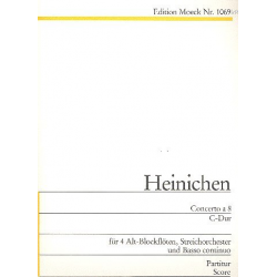 Concerto C-Dur à 8 : für 4 Altblockflöten, -Johann David Heinichen
