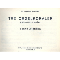3 Orgelkoraler -Oskar Frederik Lindberg