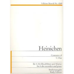 Concerto a 8 C-Dur für 4 Altblockflöten, -Johann David Heinichen