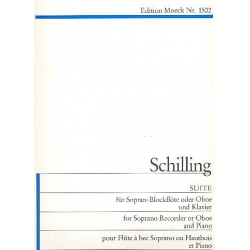 Suite : für Sopranblockflöte -Hans Ludwig Schilling