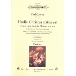 Hodie Christus natus est : für Soli, gem Chor -Carl Czerny