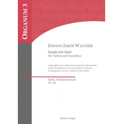 Sonate mit Suite : für Violine -Johann Jakob Walther