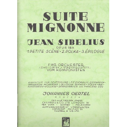 Suite mignonne op.98a für Orchester - Jean Sibelius