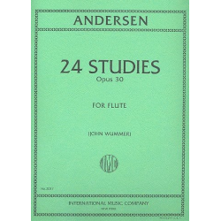 24 Studies op.30 : for flute solo -Joachim Andersen / Arr.John Wummer