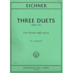 3 Duets op.10 : for violin and viola -Ernst Eichner