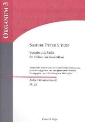 Sonate mit Suite -Samuel Peter Sidon / Arr.Max Seiffert