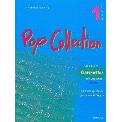 Pop Collection 1  62 Vortragsstücke für Klarinette(n) -Manfred Schmitz