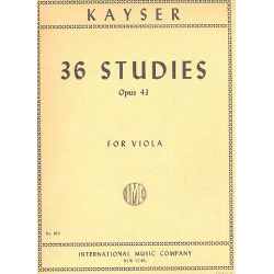 36 Studies op.43 : for viola -Heinrich Ernst Kayser