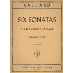 6 Sonatas vol.2 : for trombone -Johann Ernst Galliard