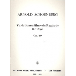 Variations on a Recitative op.40 : -Arnold Schönberg