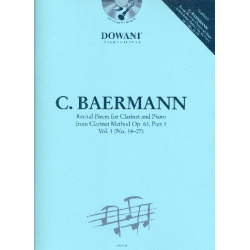 Recital Pieces from Clarinet Method op.63,1 vol.1 (nos.14-27) (+CD) : -Carl Baermann