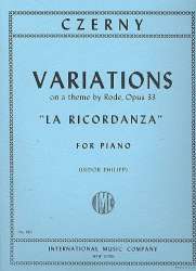 Variations op.33 La Ricordanza : -Carl Czerny