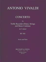 Flötenkonzert in c RV441 : for treble recorder (fl), strings, bc -Antonio Vivaldi