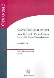 Suite G-Dur HWV 441 für Cembalo Violine und Violoncello (Fagott) Spielpartitur -Georg Friedrich Händel (George Frederic Handel)
