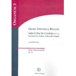 Suite G-Dur HWV 441 für Cembalo Violine und Violoncello (Fagott) Spielpartitur -Georg Friedrich Händel (George Frederic Handel)