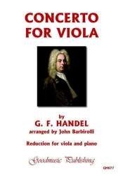 Concerto for Viola and Strings : for viola -Georg Friedrich Händel (George Frederic Handel)