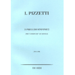 I. Pizzetti : 3 Preludi Sinfonici Per L' 'Edipo Re' Di Sofocle - Ildebrando Pizzetti