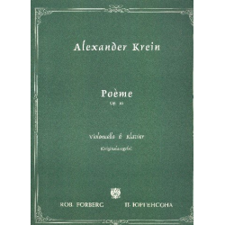 Poème op.10 : für Violoncello - Alexander Krein