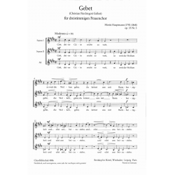 Gebet op. 35/3 Gott, Deine Güte -Moritz Hauptmann