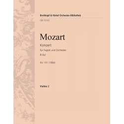 KONZERT B-DUR KV191 : FUER FAGOTT -Wolfgang Amadeus Mozart