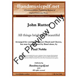 All things bright and beautiful -John Rutter / Arr.Paul Noble