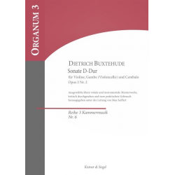 Sonate D-Dur op.2,2 für Violine, Viola da gamba und BC -Dietrich Buxtehude