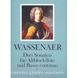 3 Sonaten - für Altblockflöte und Bc -Unico Wilhelm van Wassenaer