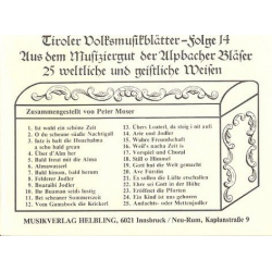 Tiroler Volksmusikblätter 14 -Peter Moser