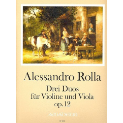 3 Duos op.12 - für Violine und Viola -Alessandro Rolla