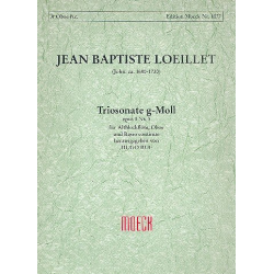 Triosonate g-Moll op.1,3 : für -Jean Baptiste (John of London) Loeillet