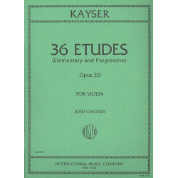 36 Studies op.20 : for violin -Heinrich Ernst Kayser