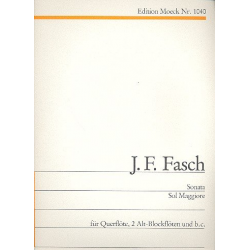 Sonate G-Dur : für Flöte, -Johann Friedrich Fasch