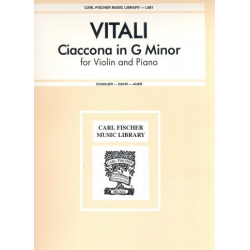 Ciaccona g minor : for violin -Tommaso Antonio Vitali