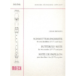 Schmetterlingssuite (1983) : für zwei Blockflöten (ST) und Gitarre - Cesar Bresgen