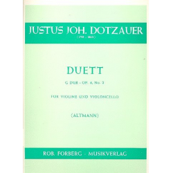 Duett G-Dur op.4,2 : für Violine -Justus Johann Friedrich Dotzauer