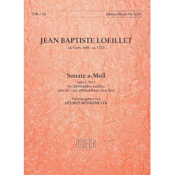 Sonate a-Moll : für Altblockflöte -Jean Baptiste (John of London) Loeillet